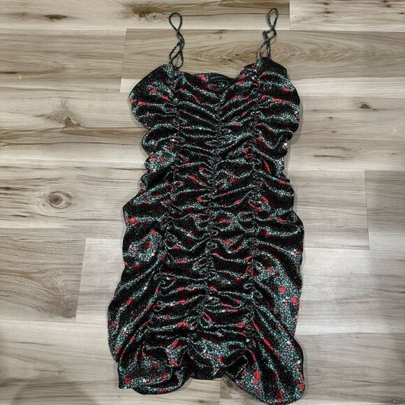 Urban Outfitters Rose Cinched Mini Dress Women’s Large - Picture 3 of 5